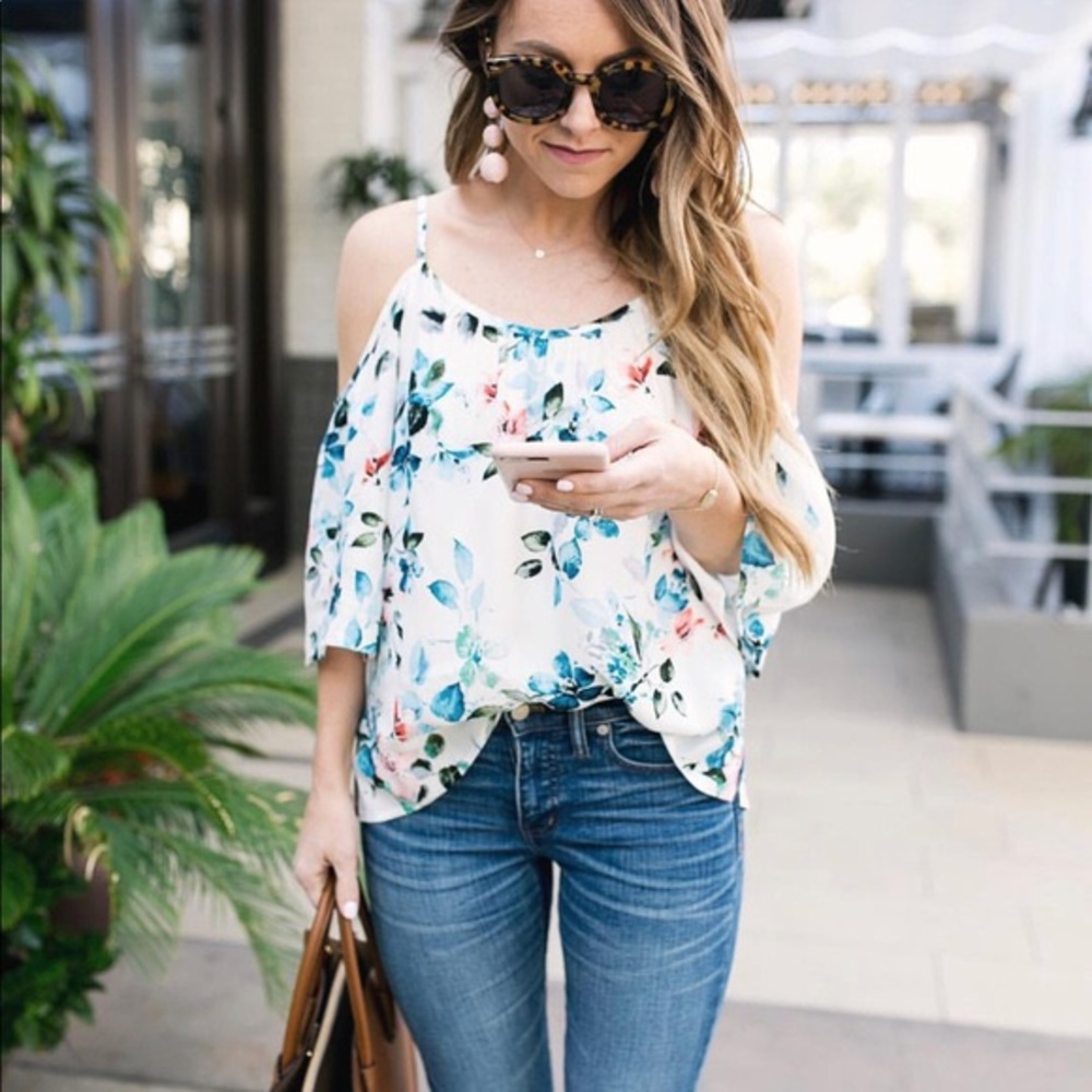Anthropologie-Sanctuary Cold Shoulder Blouse